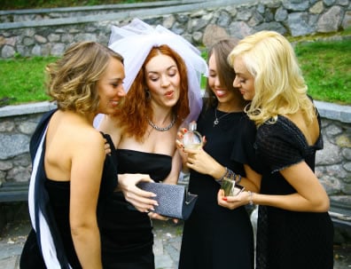Girls Present Hens Party Winery - Group gift presentation at winery