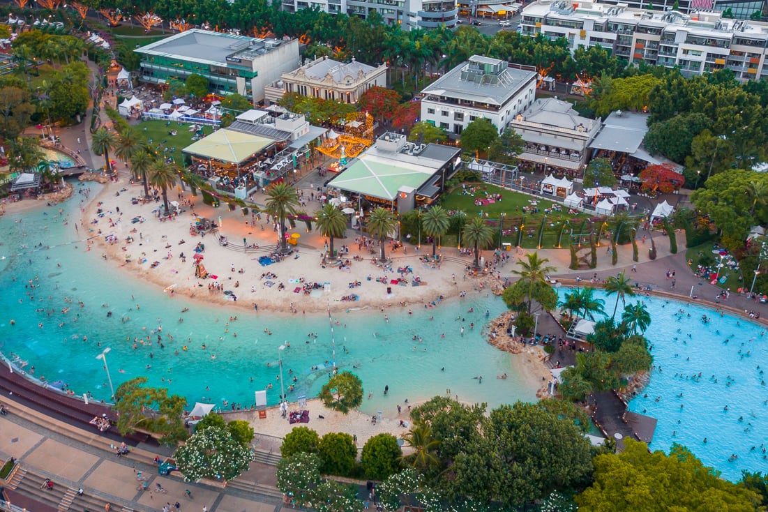 Streets Beach Southbank Brisbane - Popular riverside recreation area